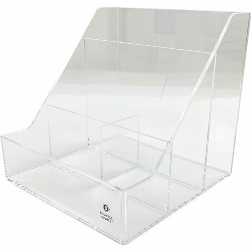 Desktop Organizer, 4Comprtmnt, Acrylic, 5-3/5"x5-3/5"x5-1/2", CL