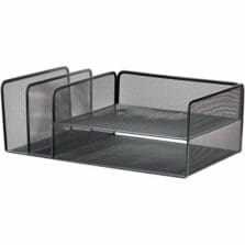 File Organizer, 4-Tier, Vertical/Horizontal, Steel Mesh, BK