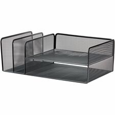 File Organizer, 4-Tier, Vertical/Horizontal, Steel Mesh, BK