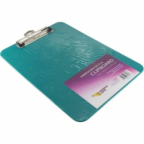 Clipboard, Heavy-Duty, w/Grips, LettrSizePpr, Poly, 9"x12-1/2", GN