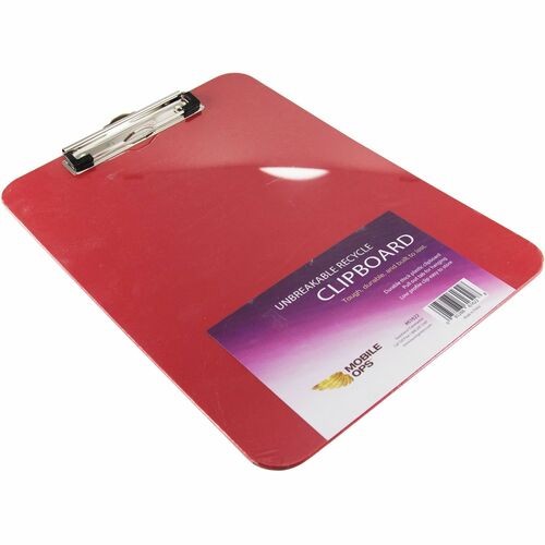 Clipboard, Heavy-Duty, w/Grips, LettrSizePpr, Poly, 9"x12-1/2", RD