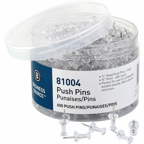 Pushpins, 3/8" Point, 600/PK, CL