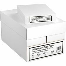 Copy Paper, 20 lb, 8-1/2"x11", 8RM/CT, White