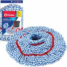 Mop Refill, Microfiber, f/MicroTwistMAXMicrofiberMop, 18", WE/RD