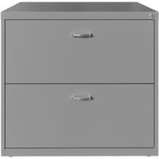 Lateral File, w/Arc Pull, 2-Drawer, 30"x17-5/8"x27-3/4", Silver