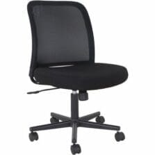 Task Chair, Mesh Back, No Arms, 23-5/8"x25-3/8"x38-5/8", BK