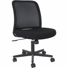 Task Chair, Mesh Back, No Arms, 23-5/8"x25-3/8"x38-5/8", BK