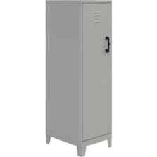 Locker, SOHO, 4-Shelf, 14-1/4"x18"x53-3/8", Silver