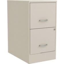 File Cabinet, F/F, 2-Drawer, Steel, 14-1/4"x22"x26-11/16, Stone