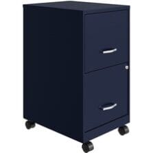 File Cabinet, F/F, Mobile, Steel, 14-1/4"x18"x26-1/2", Blue