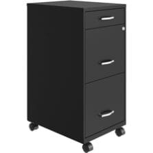 File Organizer, 3-Drawer, B/F/F, 14-1/4"x18"x29-1/2", Black