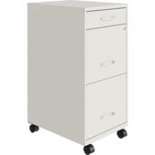 File Organizer, 3-Drawer, B/F/F, 14-1/4"x18"x29-1/2", White