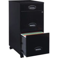 File Organizer, 3-Drawer, 14-1/4"x18"x29-52/100", Black