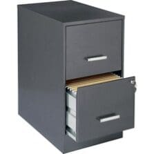 File Cabinet, F/F, 2-Drawer, Steel, 14-1/4"x22"x26-11/16", MC/CCL
