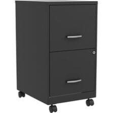 File Cabinet, F/F, Mobile, Steel, 14-1/4"x18"x26-1/2", BK