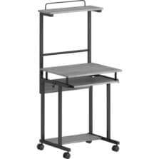 Workstation, Mobile, 23-5/8"x20-5/8"x53-1/2", Weathered CCL/BK