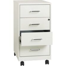 Storage Cabinet, Mobile, 4-Drawer, 14-1/4"x18"x26-1/2", WE