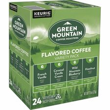 Coffee, Flavored Variety, Light Roast, K-Cup, 24/BX/4/CT