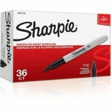 Sharpie Permanent Marker, Fine Point, 36/PK, Black