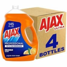 DishLiquid, Degreaser, OdorFighting, WashesBacteria, Paraben&PhosphateFree, OrangeScent, 145oz, 4/CT, Citrus