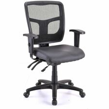 Mid-Back Chair, Antimicrobial, Mesh, 19-3/4"x18-1/2"x40-1/2", BK