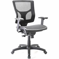 Chair, Mesh Seat/Back, 19-5/16"x19-11/16"x35-1/2"-39-1/2", BK