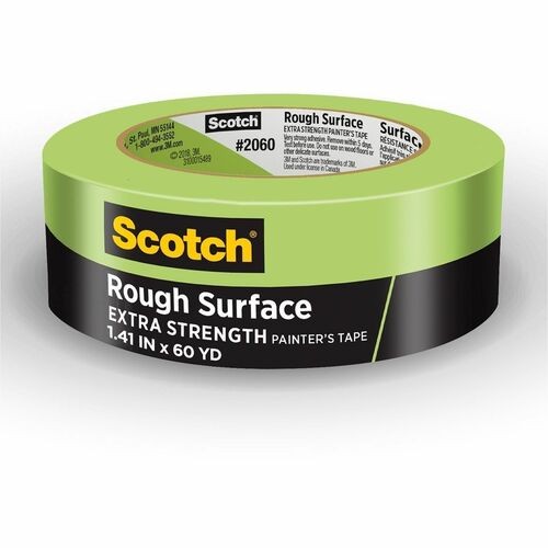Rough Surface Extra Strength Painter's Tape, 3" Core, 1.41" x 60.1 yds, Green