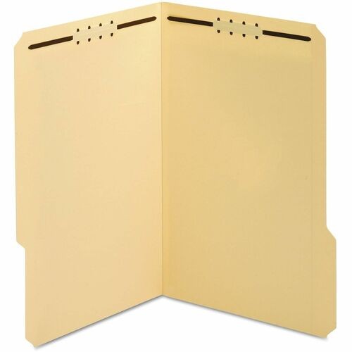 Top Tab Fastener Folder, 0.75" Expansion, 2 Fasteners, Legal Size, Manila Exterior, 50/Box