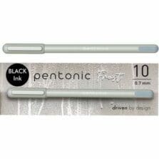 Pens, 0.7mm, Capped, Frosted Barrel, 10/BX, GY Barrel/BK Ink