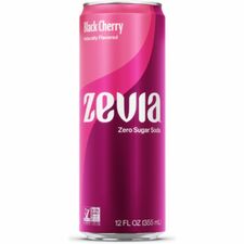 Soda, Black Cherry Flavor, Sugar-Free, 12 oz, 12/CT, Hot PK