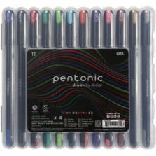 Pens, Gel, Assorted Point Sizes, 12/PK, AST