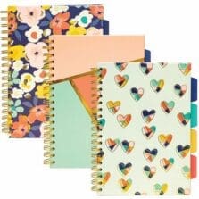 Notebook, 5Subject, TwinWire, Dividers, EuropeanB5, 200Pg, 3/PK, MI
