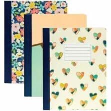 CompositionBooks, Ruled, 80GSM, 70Shts, 9.75"x7.5"", 3/PK, Multi
