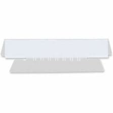 Hanging File Folder Plastic Index Tabs, 1/3-Cut, Clear, 3.7" Wide, 50/Pack
