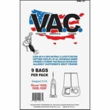 Vacuum Bags, f/Riccar 25S/25D/25P, HEPA Filter, 9/PK, 5/BD, WE