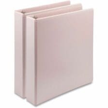 Earth's Choice Plant-Based BOHO D-Ring View Binders, 1.5" Capacity, 11 x 8.5, Rose, 2/Pack