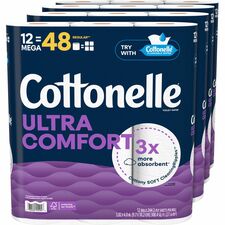 Toilet Paper, Ultra Comfort, 2-Ply, Plant-Based, 12/PK, 4/CT, WE