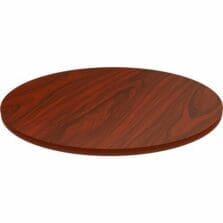 Tabletop,LLR61641 Base, Laminate, 36"Dia x 1"Thick, Mahogany