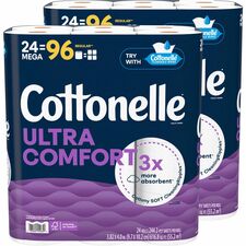 Toilet Paper, Ultra Comfort, 2-Ply, Plant-Based, 24/PK, 2/CT, WE