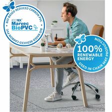 Chairmat, BioPVC, Ecotex, f/Carpet, 36"x48", Clear