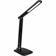 Desk Lamp, Slimline, 95 CRI, 5" to 19"H, Warm/Bright Light, BK