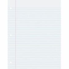 Filler Paper, 9/32"/College-Ruled, 8"x11", 500SHT/PK, WE