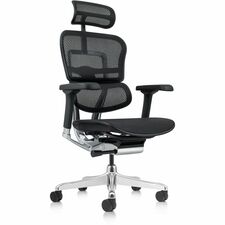 Chair, All Mesh, w/Headrest, 26.18"x26.57"x44.69-51.18", BK