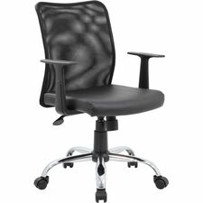Task Chair, Mesh Back, Caressoft Seat, Height-Adj, Casters, BK