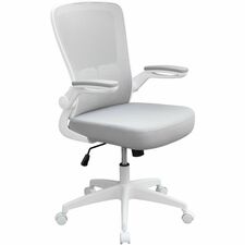 Task Chair, Flip-Up Arms, Mesh Back, Padded Seat, WE
