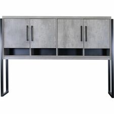 Hutch, w/4Doors/2Shelves4Cubbies, 66"x28"x31", Concrete