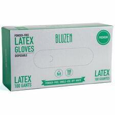 Gloves, Latex, Powder-Free, Medium, 100/BX, 10/CT, OFWE