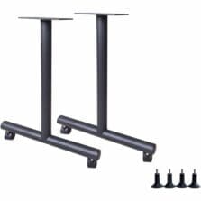 Base, T-Leg,Invent Table, 5"x22"x28.5", Black