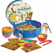 Noodle Knockout Fine Motor Game, 1 to 4 Players, Ages 4 and Up, 67 Pieces