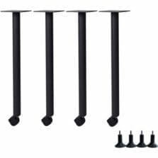 Base, Post-Leg,Invent Table, 5.88"x5.88"x28.5", Black
